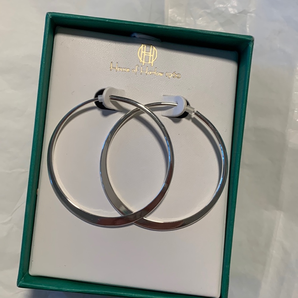 House of Harlow 1960 silver hoop earrings